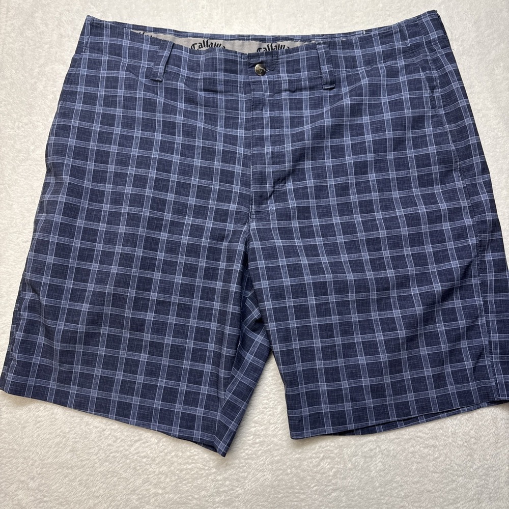 Callaway Men's Size 36 Performance Golf Shorts Blue Pattern Design Callaway Logo